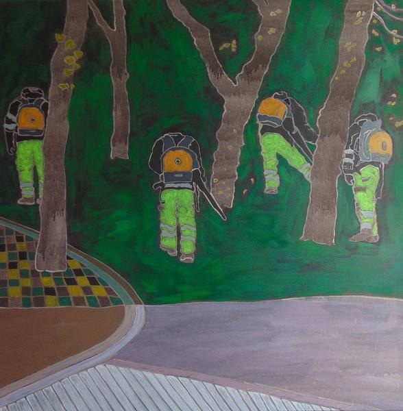 Auf der Straße - Painting