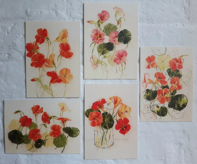Set of postcards ~ Nasturtiums